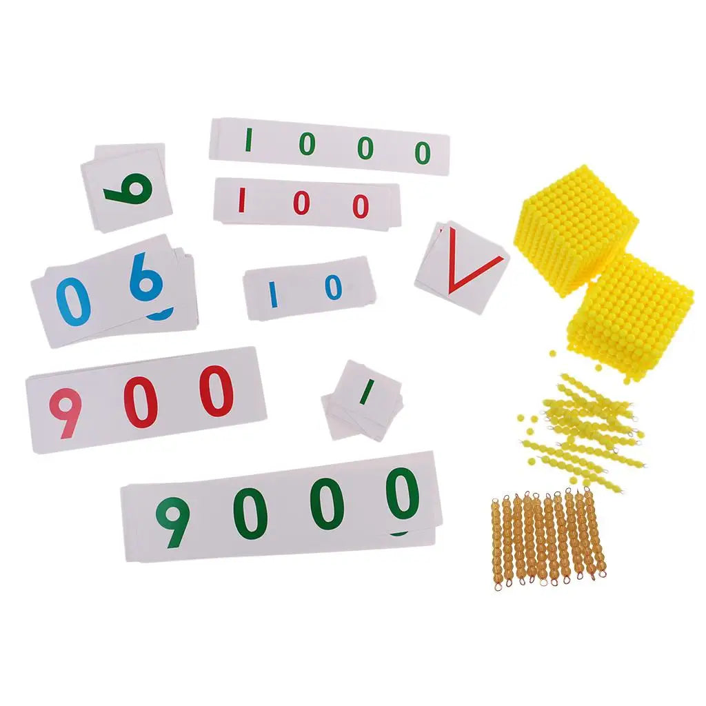 Wooden Montessori Math Counting Toys Materials Children's Educational Toys