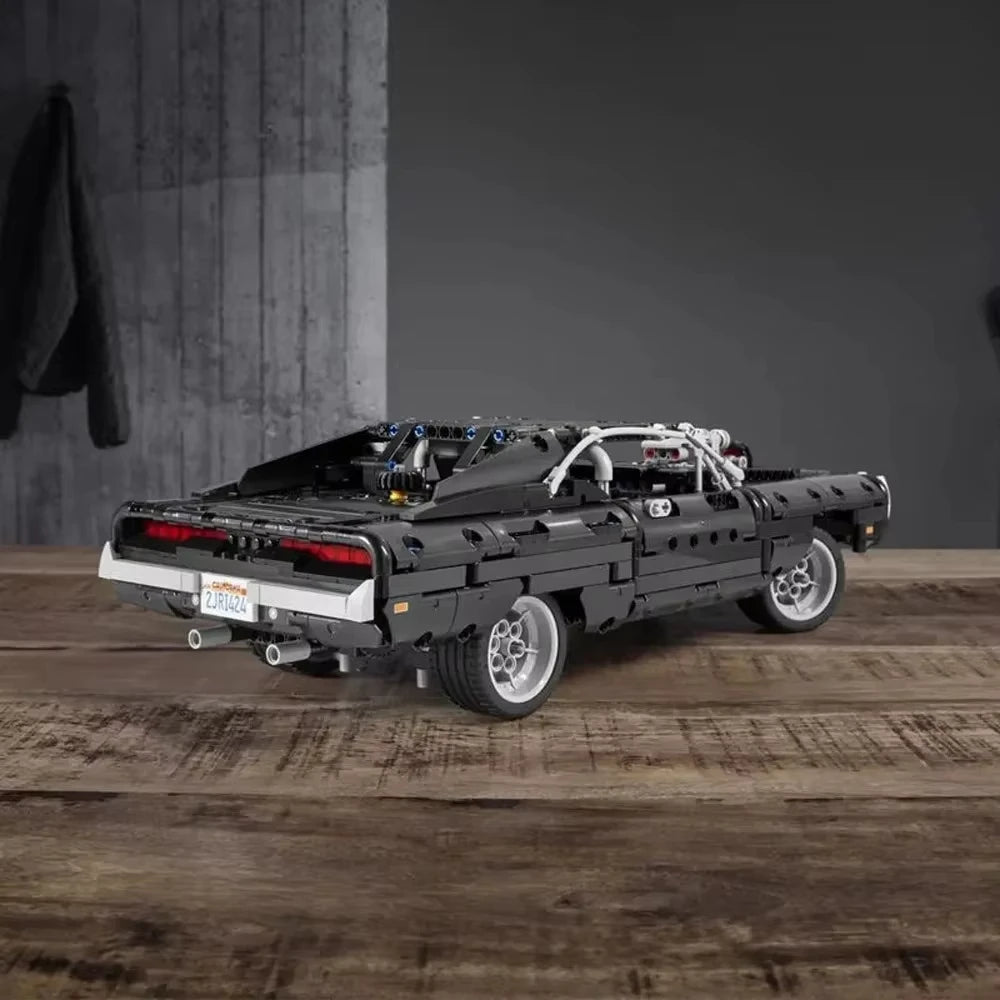 New technology Dodge Charger racing building blocks Moc model Assembly bricks Fast and Furious Toys for kids Holiday toys Boys B