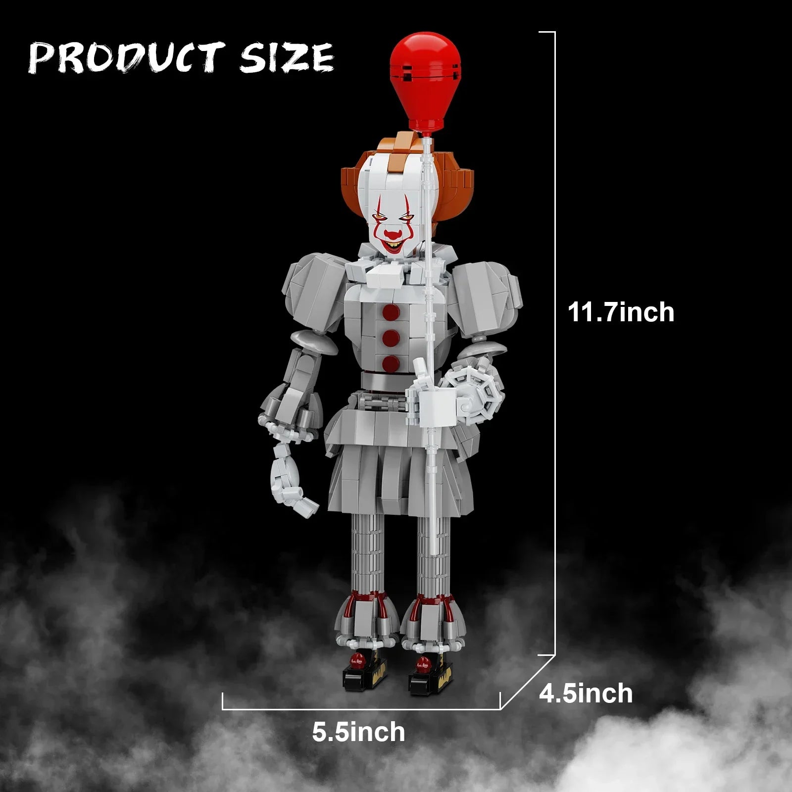 MOC Stephen King's It Movie Figure Pennywises Building Block Set Doll Terror Halloween Gifts for Children(525 PCS)