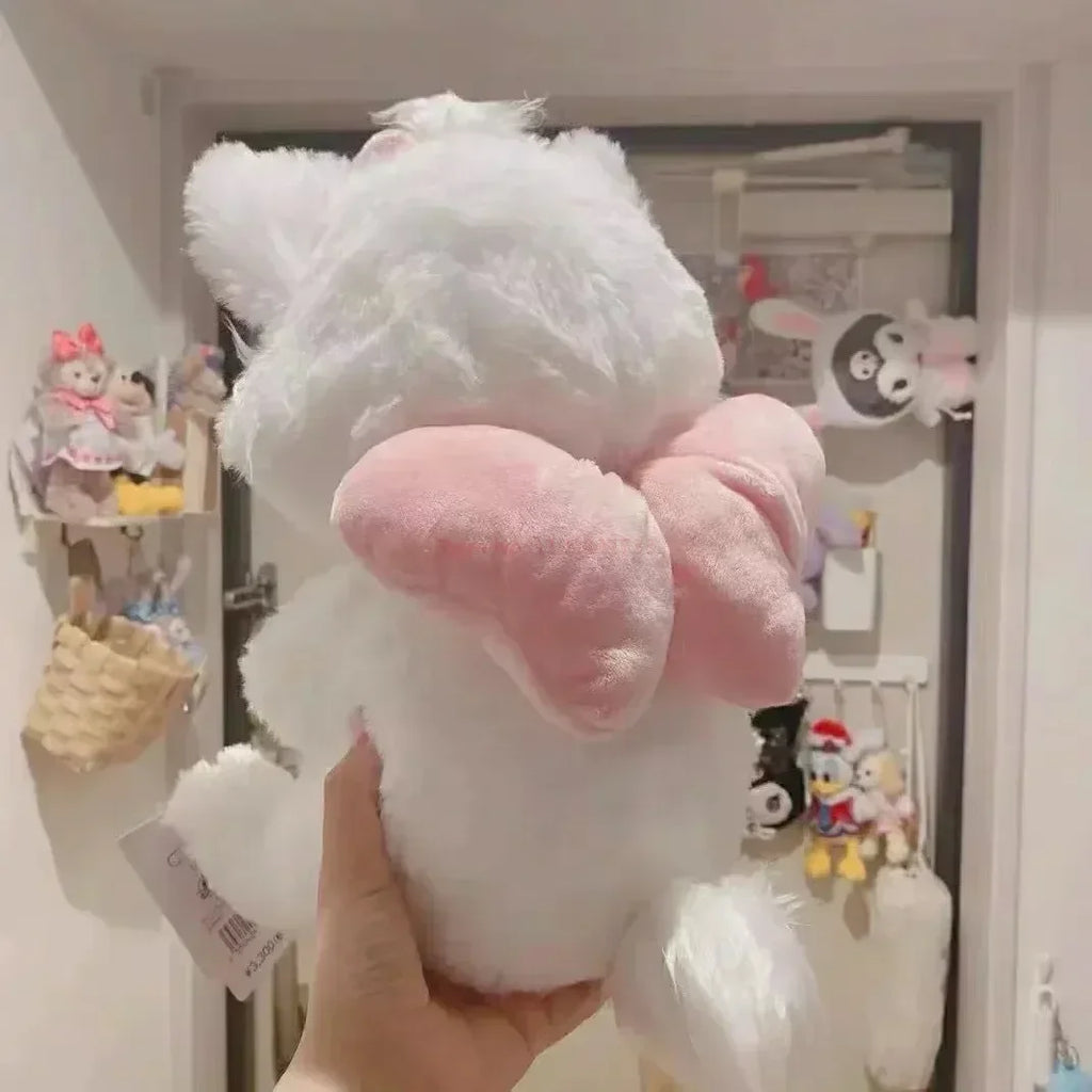 Cute Disney Marie Cat Plush Dolls The Aristocats Cartoon Sleepy Face Marie Bow Plushies Doll Soft Stuffed Animals Pet Toy Gifts