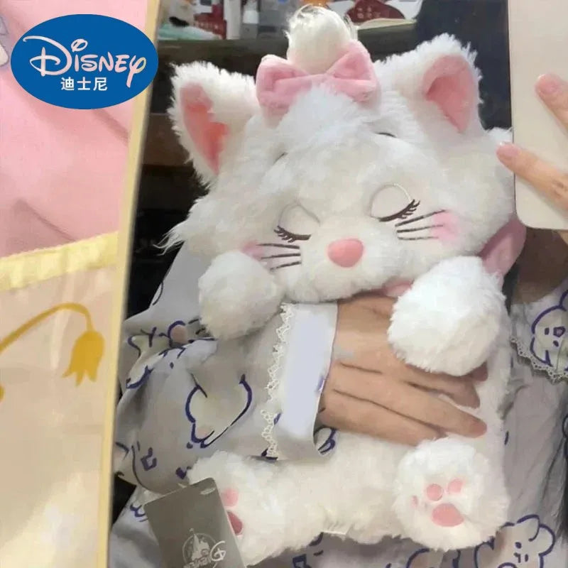 Cute Disney Marie Cat Plush Dolls The Aristocats Cartoon Sleepy Face Marie Bow Plushies Doll Soft Stuffed Animals Pet Toy Gifts