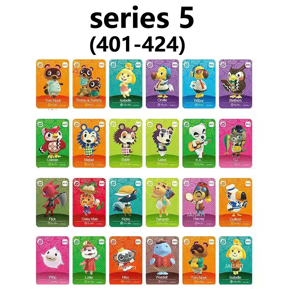 Hot Sanrio Game Animals Crossing New Horizons Amiibo Card Ankha Marshal Maple NS Switch 3DS Game NFC Cards Series 1 2 3 4 5