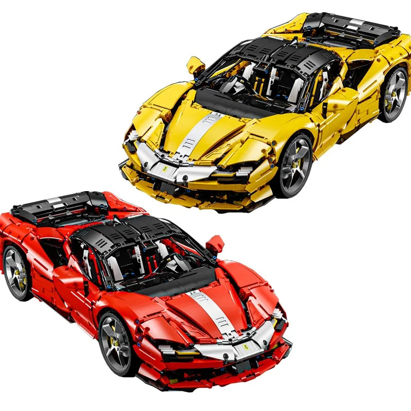 IN STOCK MOC 1:8 Technical RC Sports Car SF90 Building Blocks Model Bricks Assembling Toys for Children Birthday Gift Set