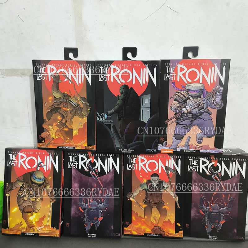 NECA The Last Ronin Leonardo Raphael Donatello Splinter Casey Jones Michelangelo Battle Damaged Action Figure TMNT Toys