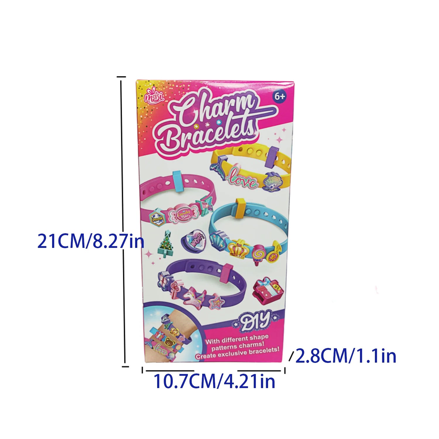 Fun children's beaded bracelet, DIY handmade material bag for girls, with four bracelets and accessories in one box