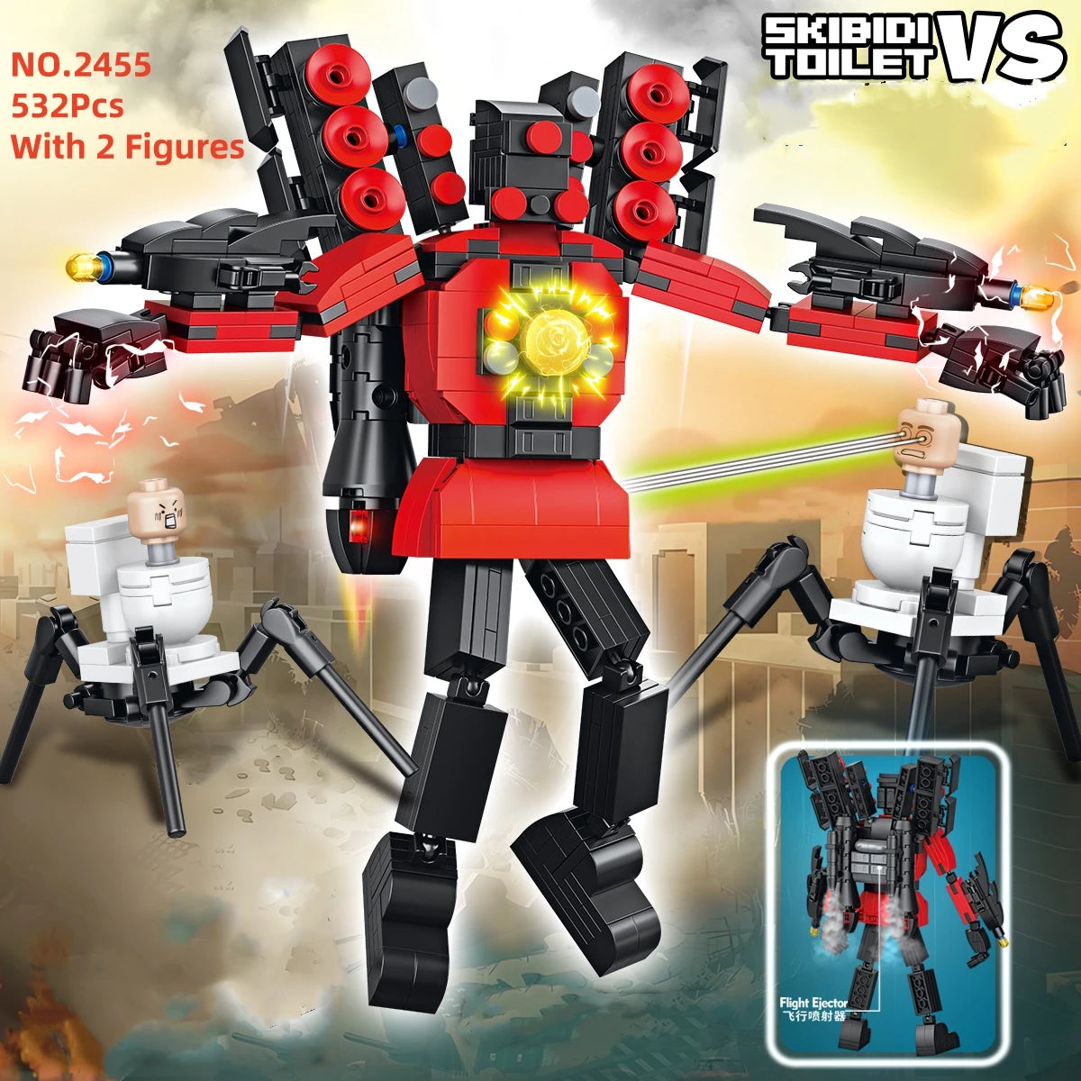 MOC Titan Speaker Man Skibidi Toilet Man Building Blocks Monitor Man Titan Camera Titan Monitor Titan Block Toys Gift for Boys