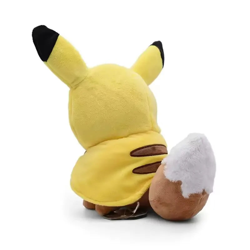 Kawaii Pikachu Cosplay Eevee Plush Toy Pokemon Stuffed Dolls Eevee Dressing Cloak Cos Pikachu Plushies Toy Hobbies Kid Xmas Gift