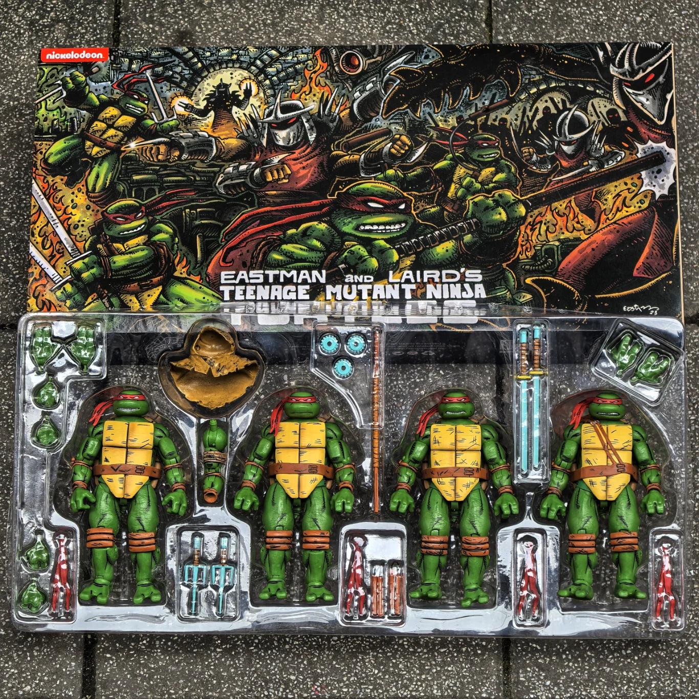 New NECA Release Ninja Turtles Back to New York Four Set Action Figures Collectible Toy for Fans and Hobbyists Model Digital Toy