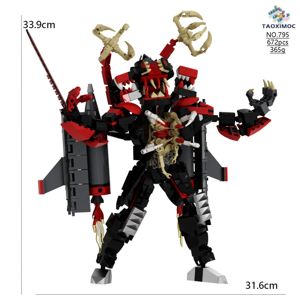 CLassic Horror Game Skibidi Toilet Series Building Blocks Titan Zombie Monitor King DIY Bricks Toys For Kids Easter XMAS Gifts