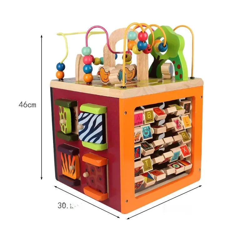 Extra Large Size Wooden Multifunctional Bead Box Early Education Intelligence Toys for Children Kindergarten Montessori Concept
