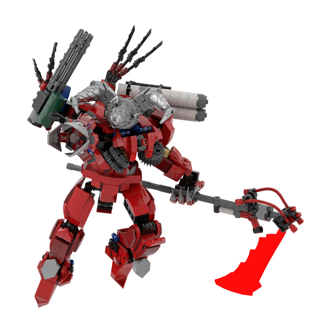 6.0 Red Titan Drill Man MOC Skibidi Toilet Building Blocks With Fully armed Creative DIY Crow toilet man reative Boys Toys Gifts