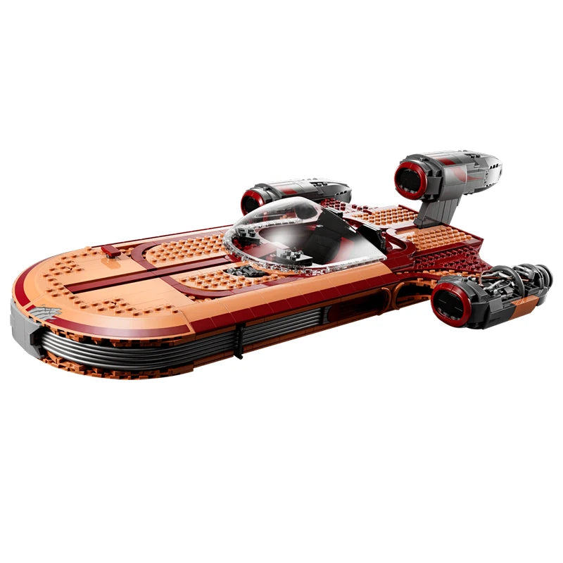 1890PCS MOC Star Battle Luke Skywalker's Landspeeder 75341 Spaceship Model Building Blocks Stacking Bricks Creative Kid Toy Gift