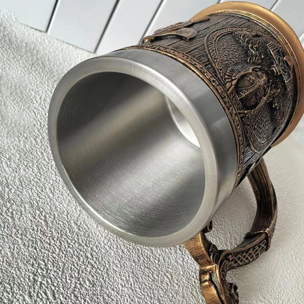 Coffee Cups Stainless Steel Viking Water Bottle Coffee Mug Large Capacity Insulated Mugs Bar Beer Mug Wine aza de café Drinkware