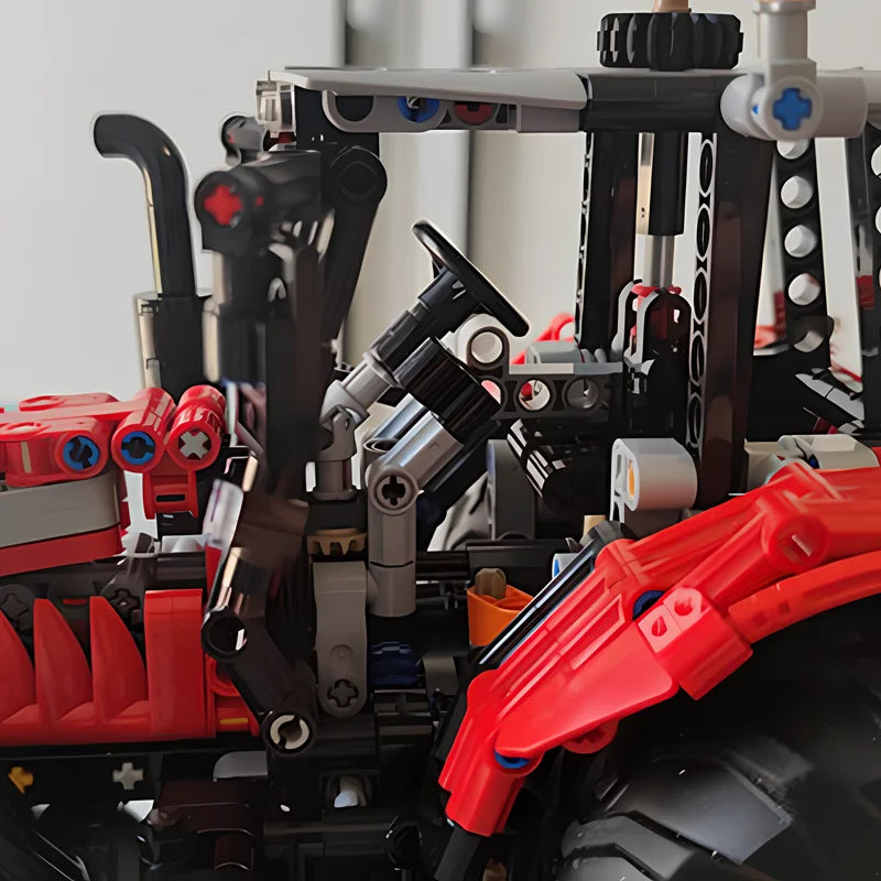 1137PCS MOC Massey Ferguson 7480 Tractor Model Building Blocks Stacking Bricks Creative Kid Toy Gift Diy Educational