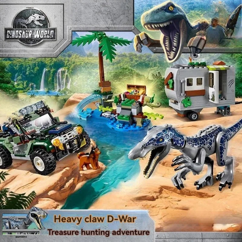Compatible Jurassiced Dinosaur Series Baryonyx Face-Off:The Treasure Hunt Building Blocks Model Fit MOC Set Toys For Kids Gifts