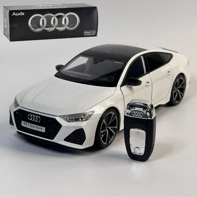 1:18 AUDI RS7 Sportback Four Door Coupe Remote Control Alloy Diecast Model Car Hobby Collecting Decorative Gifts Boyfriend Box