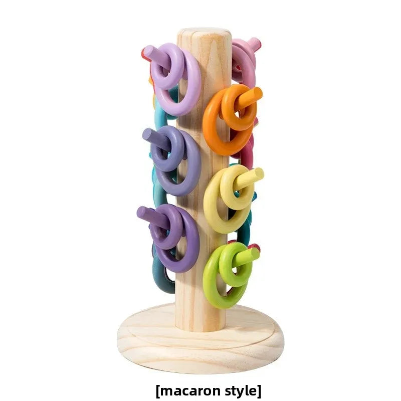 Montessori Rainbow Tree Color Sorting Wooden Toy for Children Hand Eye Coordination Cognitive Skills Development Educational Pla