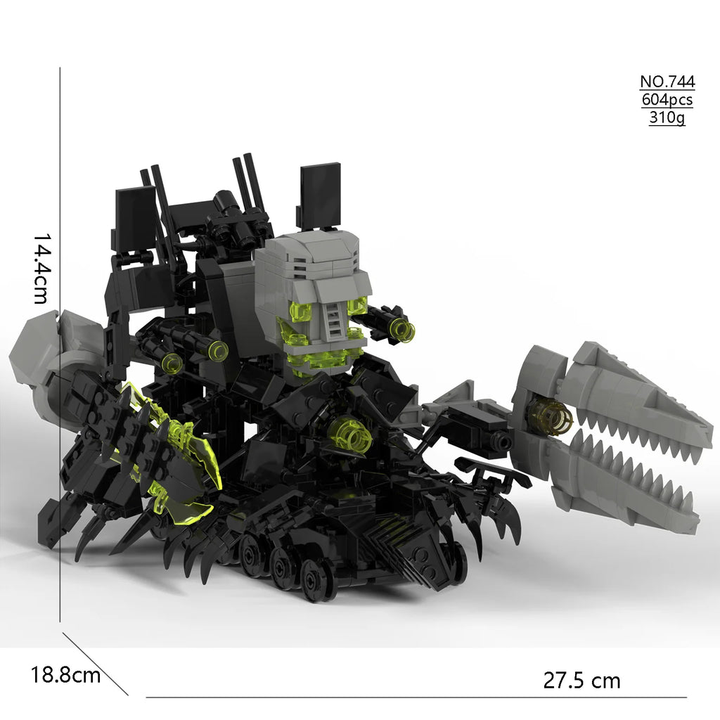 604Pcs MOC Skibidi Toilet Toilet Explosive Chariot giant Gman Scientists Camera Speaker Brick Toys halloween Gift for Kid