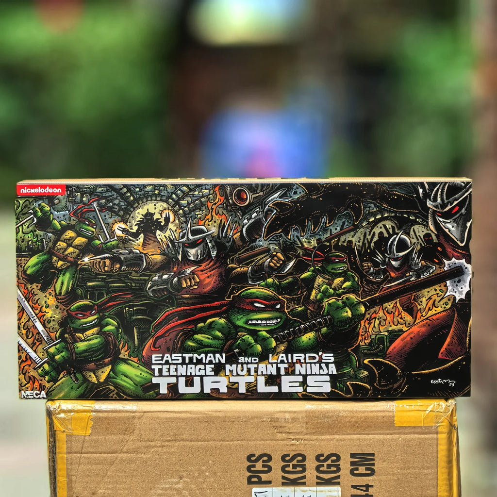 New NECA Release Ninja Turtles Back to New York Four Set Action Figures Collectible Toy for Fans and Hobbyists Model Digital Toy