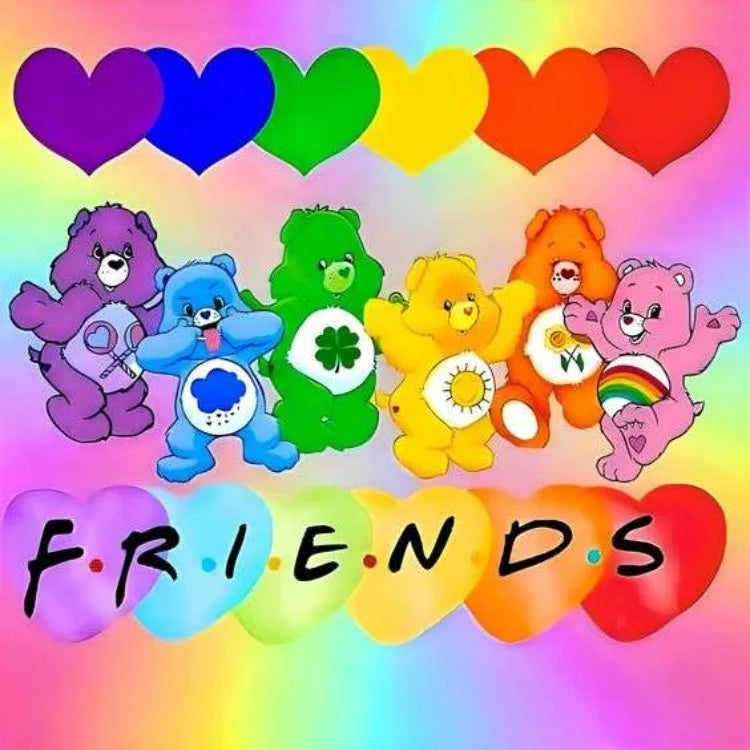 Cute Rainbow Bears Diamond Painting Pictures Puzzle Cross Stitch Mosaic Embroidery Wall Decoration 5D DIY Art Gift Offers