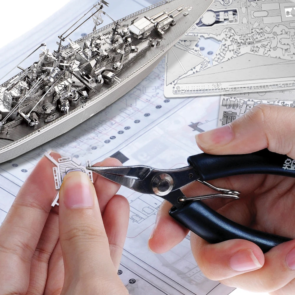 Piececool 3D Metal Puzzle Model Building Kits - Battleship Bismarck Jigsaw Toy ,Christmas Birthday Gifts for Adults