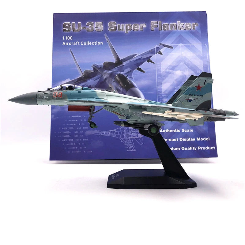 JASON TUTU 1/100 Scale Diecast Alloy Model Russian Air Force Fighter Su-35 Military Missile Bombe Collect gifts