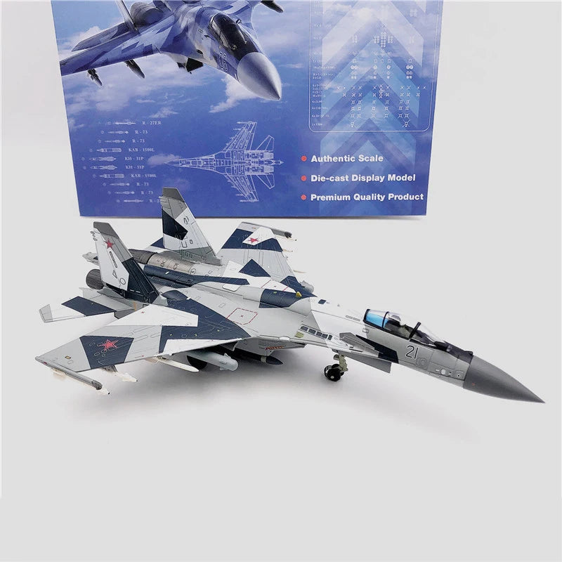 JASON TUTU 1/100 Scale Diecast Alloy Model Russian Air Force Fighter Su-35 Military Missile Bombe Collect gifts