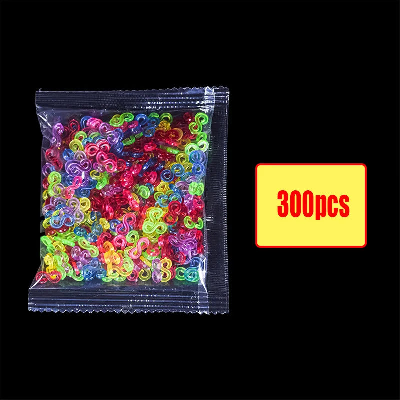 New Loom Rubber Bands Bracelet for Kids or Hair Rainbow Rubber Loom Bands Make Woven Bracelet DIY Craft Toys Christmas Gift