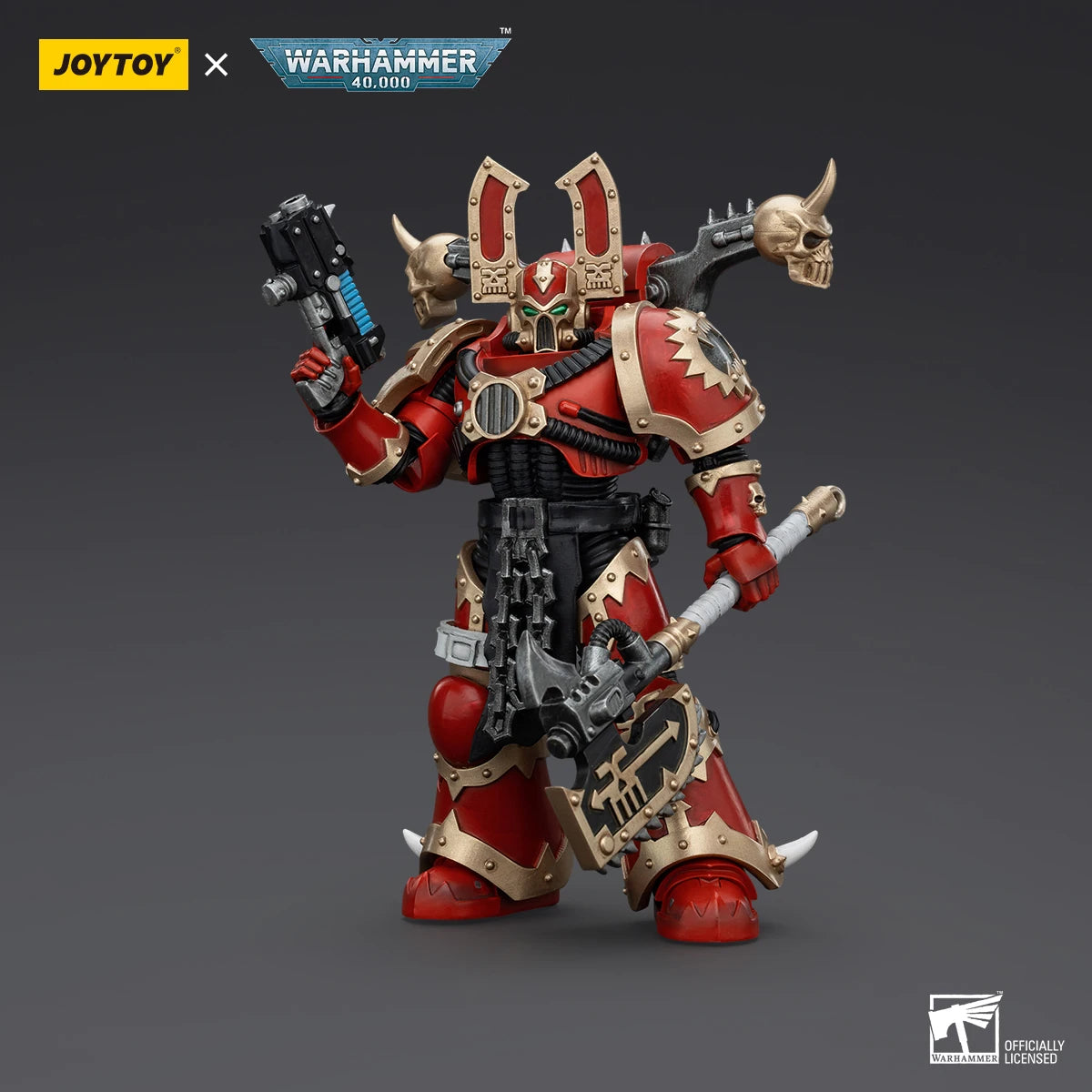 JOYTOY Warhammer 40k World Eaters Khorne Berzerker 3 Action Figures Original Collection Doll Decoration Gift Garage Model