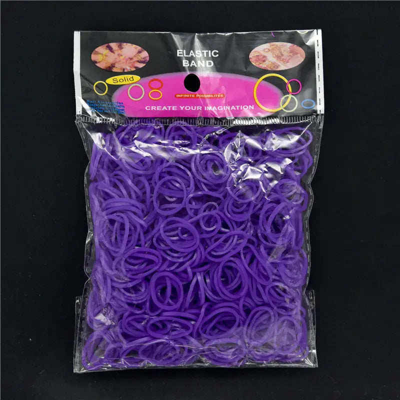 New Loom Rubber Bands Bracelet for Kids or Hair Rainbow Rubber Loom Bands Make Woven Bracelet DIY Craft Toys Christmas Gift