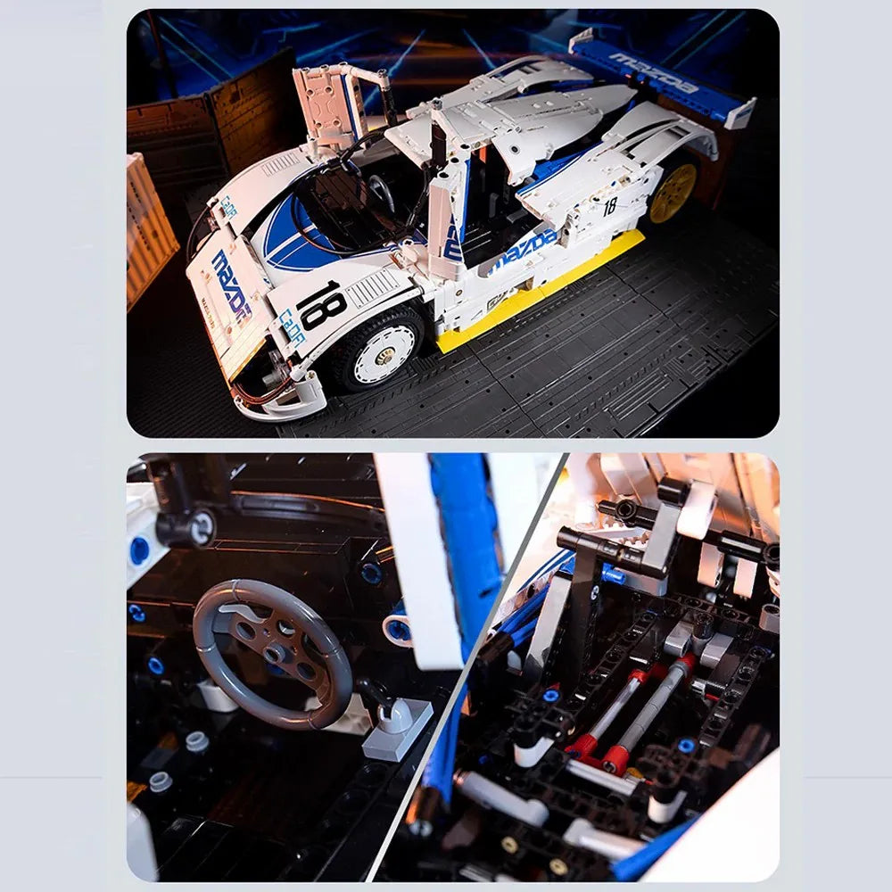 Technical MOC 787B Endurance Racing Car 1:10 Car Model Kit,1797PCS Auto Building Blocks Brick Puzzle Toys Kids Gift
