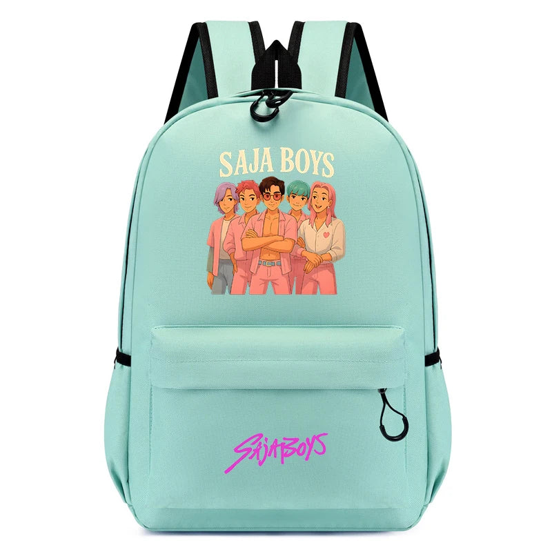 2025 New Fashion KPop Demon Hunters Backpack Back To School Boys Girls Cartoon Anime Canvas Backpacks Children's Small Schoolbag