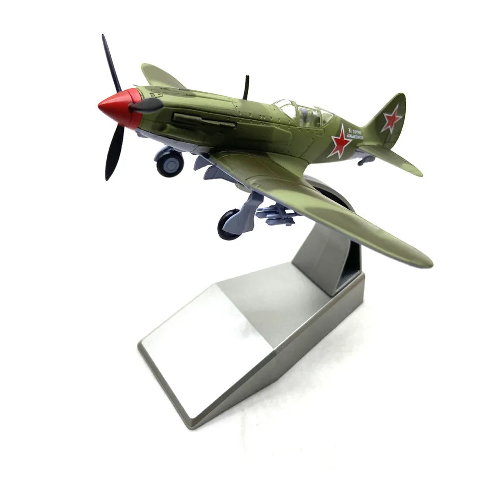 Military WW2 MiG-3 Fighter 1:72 Scale Model With Stand Soviet Alloy Plane Collection Gift For Man