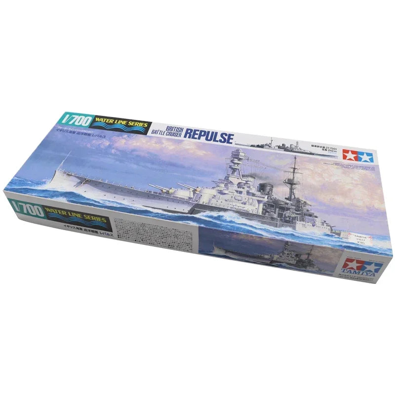 Tamiya 31617 Assembly Model 1/700 Scale British Battleship Cruiser Repulse Plastic Model Kit for Model Hobby Collection DIY