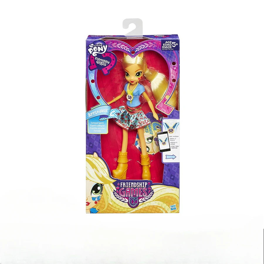 Hasbro Anime My Little Pony Equestria Girls Twilight Sparkle Rainbow Dash Applejack Gifts for Children Action Figure Model Toys
