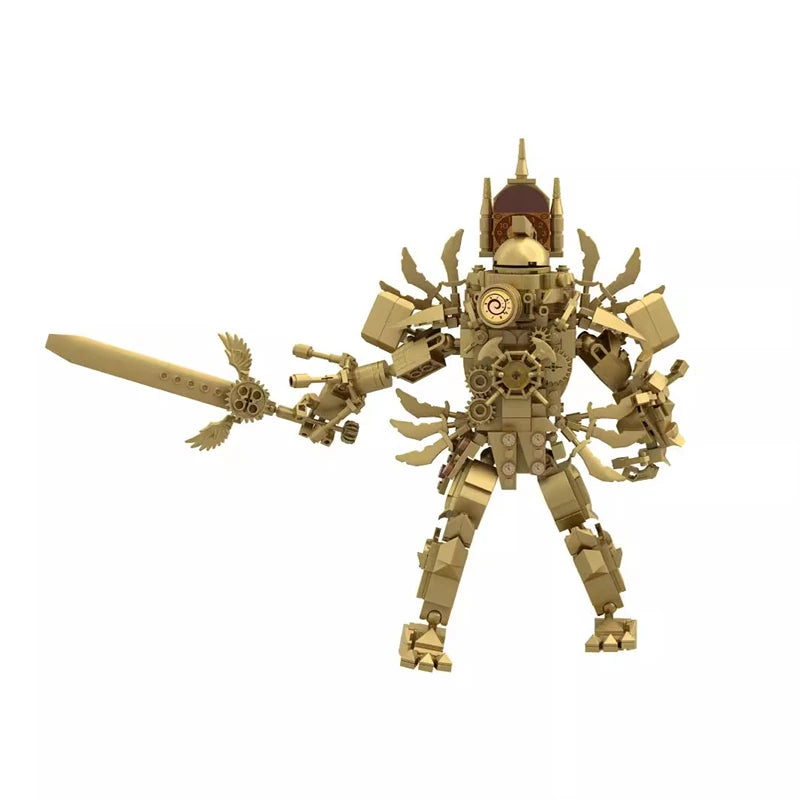 New Skibidi Toilet Updated Titan Gold-plated Gold Clock Man Creative Building Blocks DIY MOC Bricks Toys For Kids Christmas Gift
