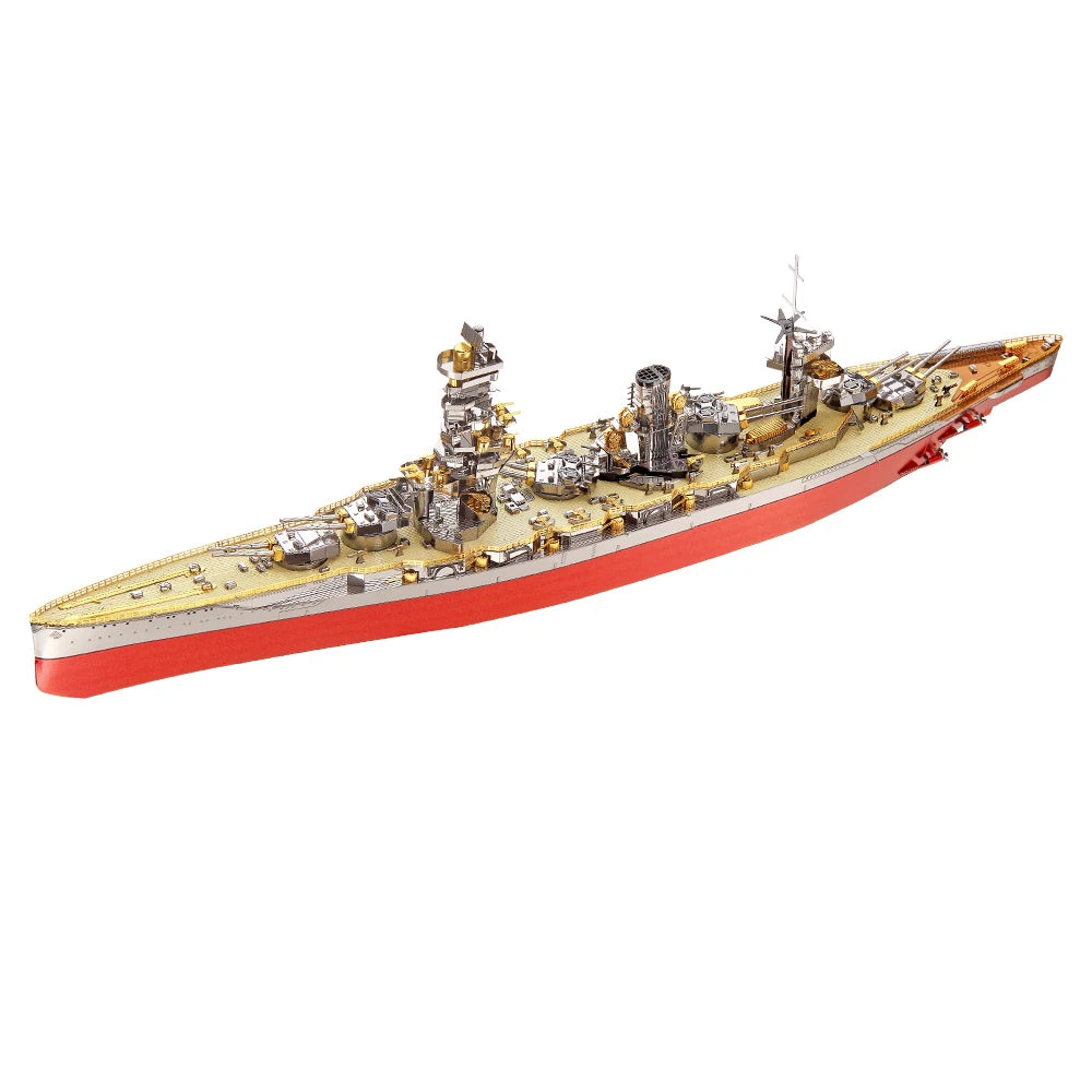 Piececool 3D Metal Puzzle Battleship Yamato Model Building Kits DIY Boat for Teens Brain Teaser Christmas Gift Crafts