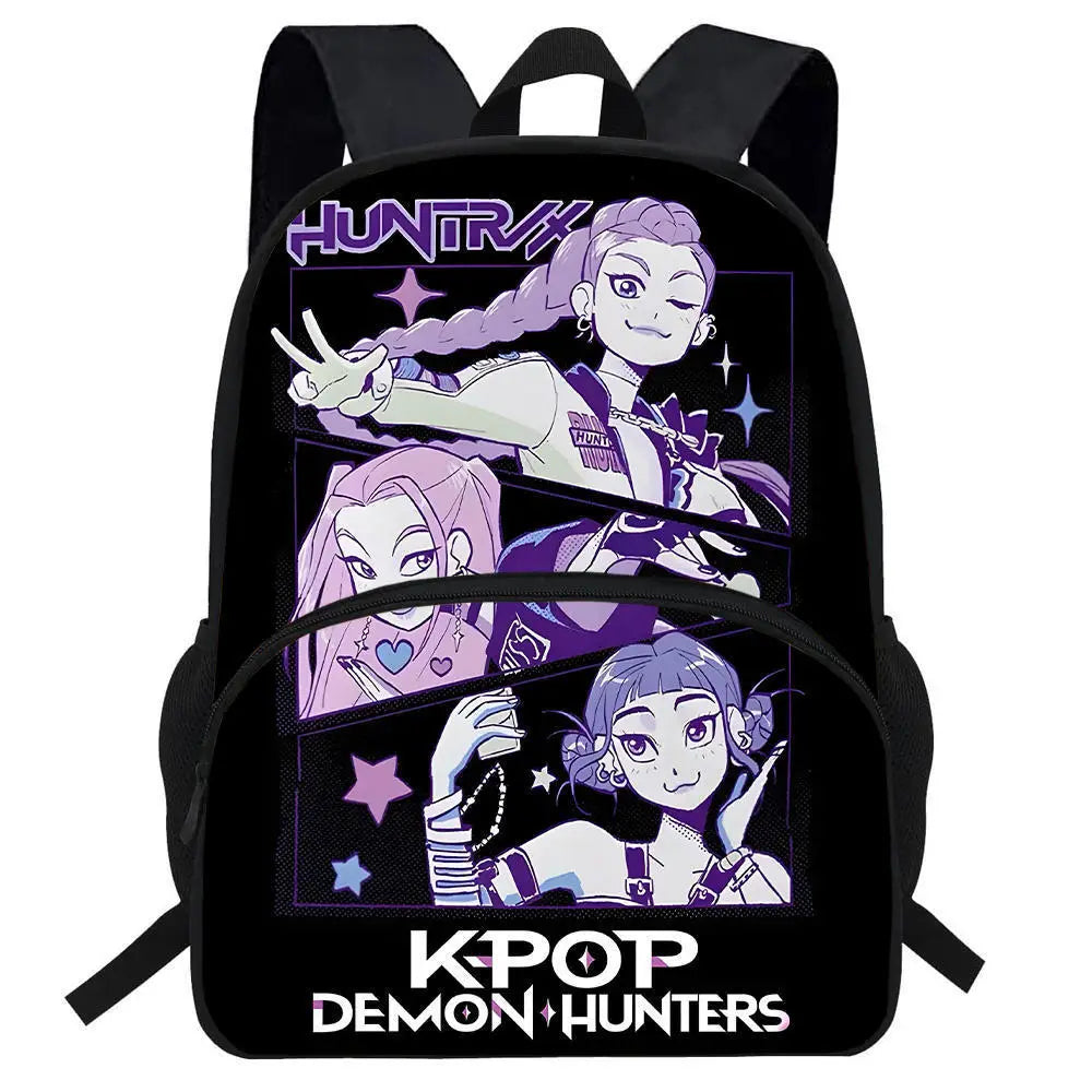 Anime Movie KPop Demon Hunters Backpack Mira Lumi Zoe Cosplay School Students Schoolbag Boys Girls Anime Pencil Bag Lunch Bag