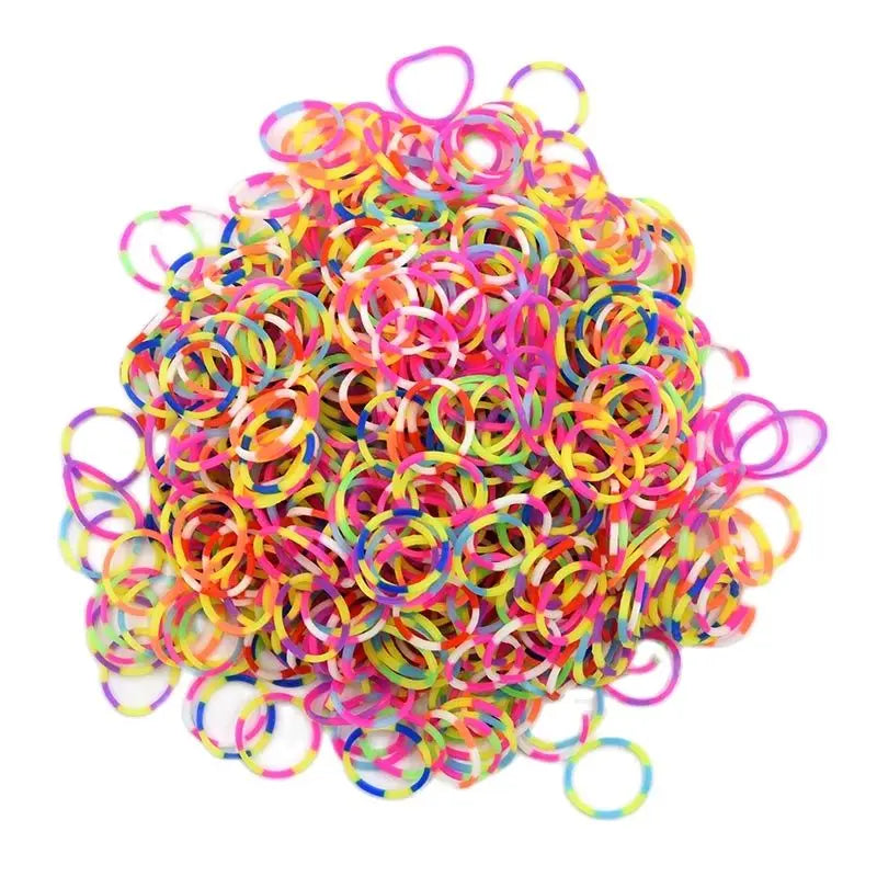 New Loom Rubber Bands Bracelet for Kids or Hair Rainbow Rubber Loom Bands Make Woven Bracelet DIY Craft Toys Christmas Gift