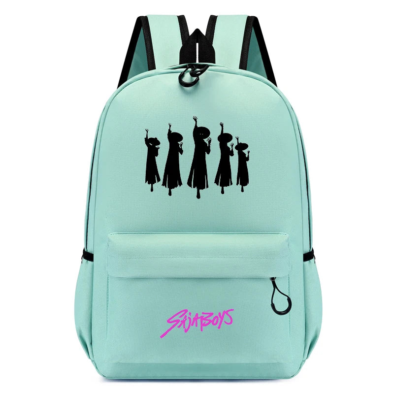 2025 New Fashion KPop Demon Hunters Backpack Back To School Boys Girls Cartoon Anime Canvas Backpacks Children's Small Schoolbag
