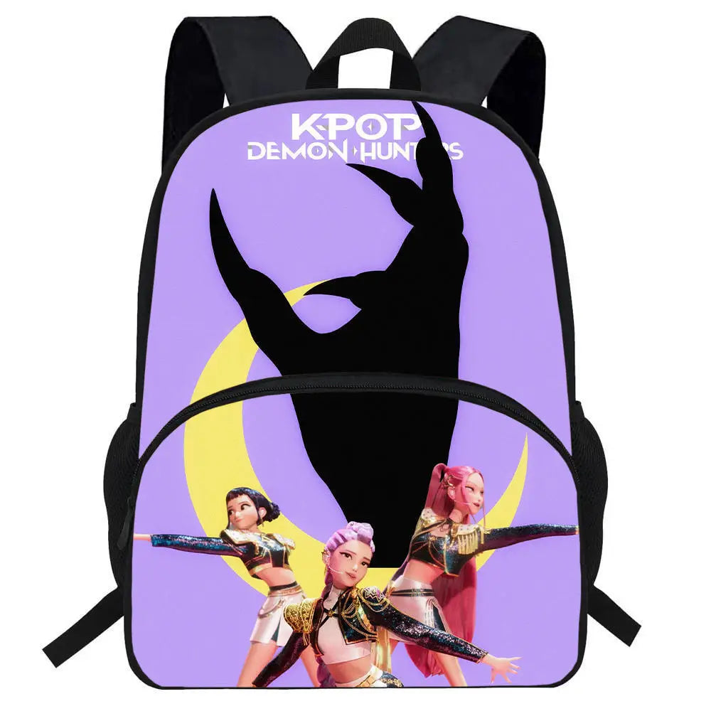 Anime Movie KPop Demon Hunters Backpack Mira Lumi Zoe Cosplay School Students Schoolbag Boys Girls Anime Pencil Bag Lunch Bag