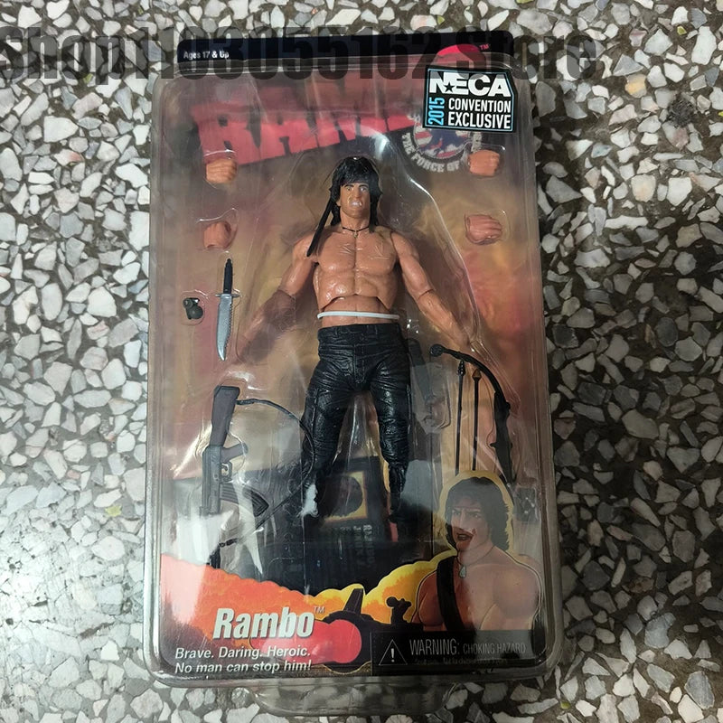 NECA Figure First Blood John J Rambo PVC Action Figure Collectible Model Special Forces Soldier Toys Joint Movable Birthday Gift