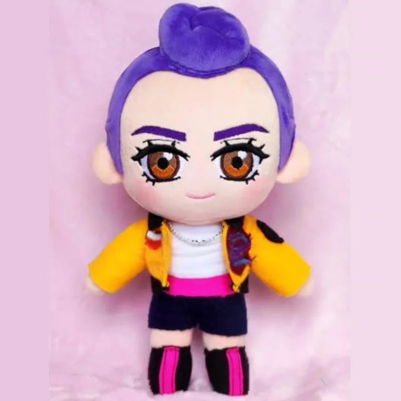 2025 Hot New KPop Demon Hunters Princess Plush Doll Pillow Cute Stuffed Anime Soft Doll Room Decoration Kids Toys Birthday Gift