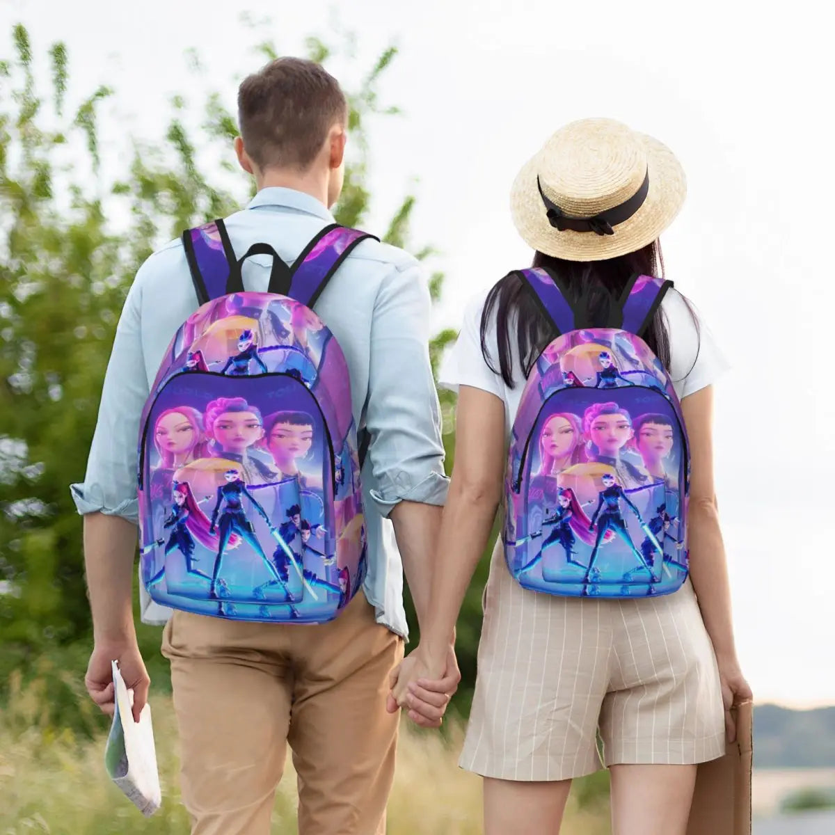 Kpop Demon Hunters Huntrix Backpack for Men Women Teenage Student Hiking Travel Daypack 2025 Movie Laptop Canvas Bags Outdoor