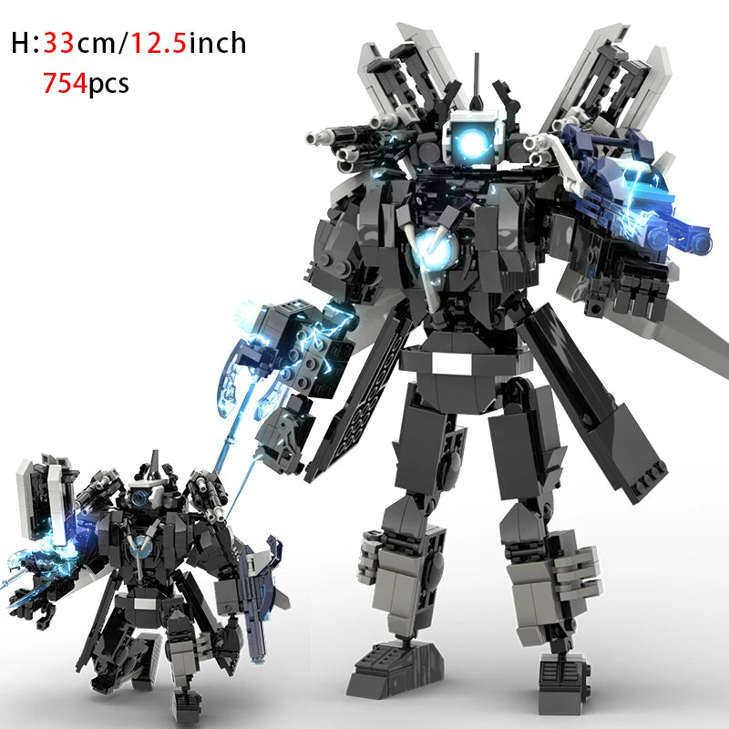 Skibidi Toilet Figures Building Blocks Set Speakerman Cameraman Tvman Bricks Model Toys for Kid Xmas birthday Ideas Gifts