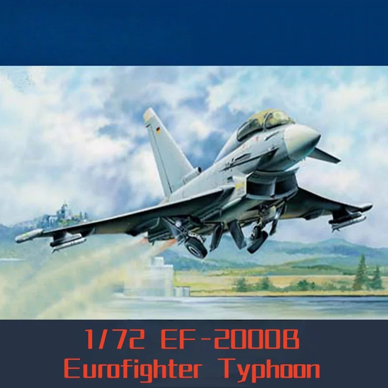 TRUMPETER 1/72 EF-2000B Eurofighter Typhoon Fighter Plastic Assembly Puzzle Model