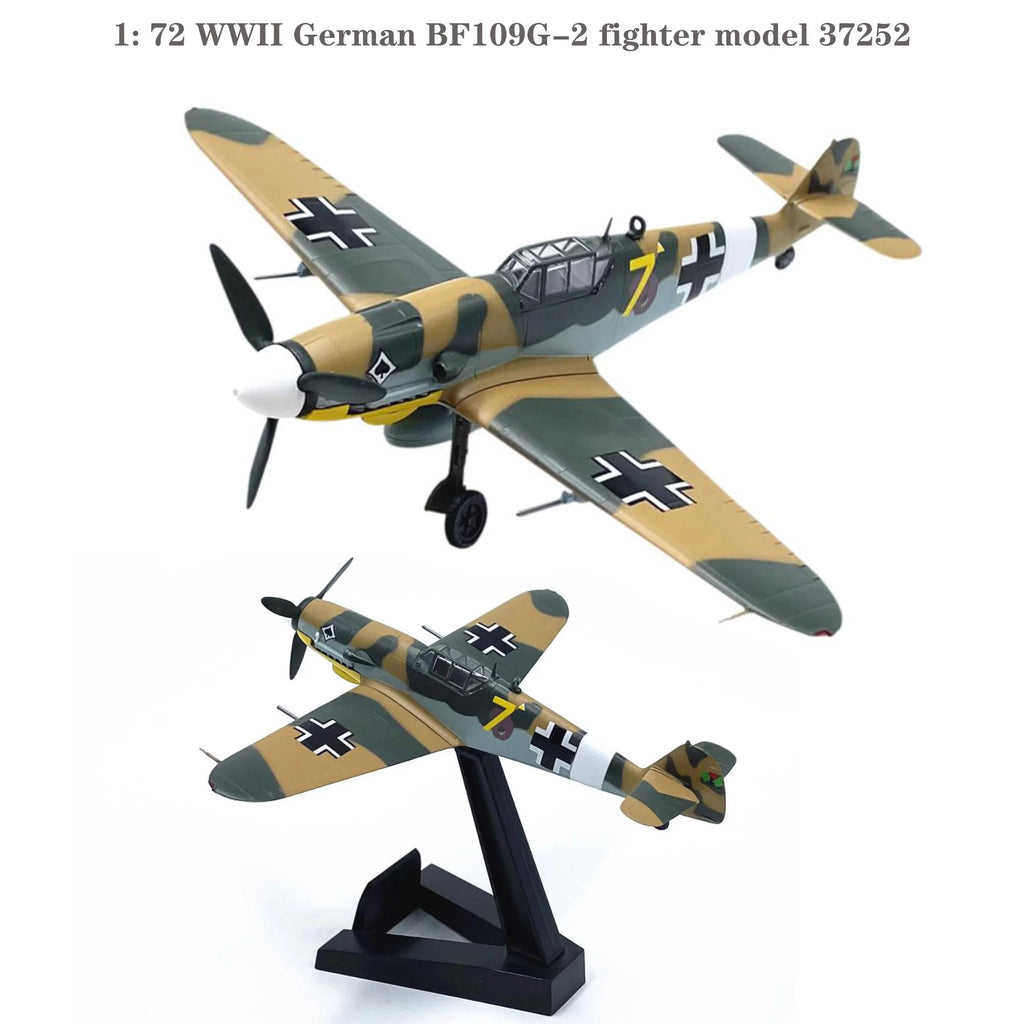 1: 72 WWII German BF109G-2 fighter model 37252  Finished product collection model