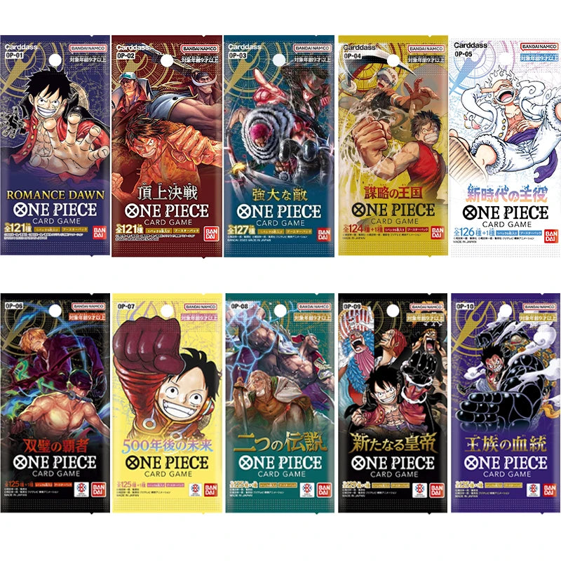 New ONE PIECE Card Game, OP01~OP10 TCG Game Booster Pack Collectible Card, by Bandai Original Genuine Japanese Edition, Ship Now