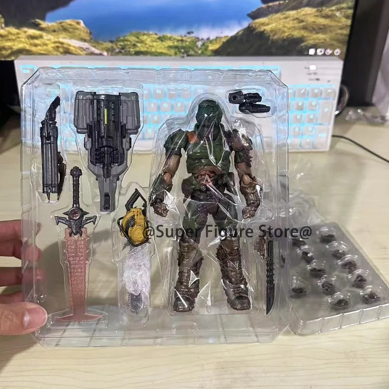 Figma SP-140 Doom Slayer Eternal Action Figure PVC Collection Decorations Model Anime Destroy Warrior Doom Movable Figurine Toys