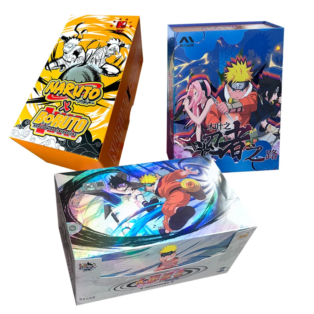New Original KAYOU Naruto Collection Cards Anime Booster Box Rare Sasuke CR SP UR Ninja World Collection Cards Children Toy Gift